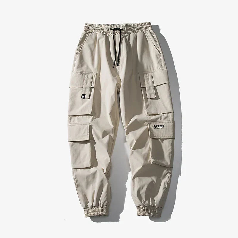 Alwanova Oversized Black Cargo Joggers