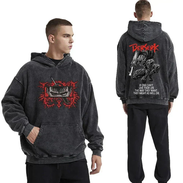Berserk Guts Print Hoodie - WICHUW LTD