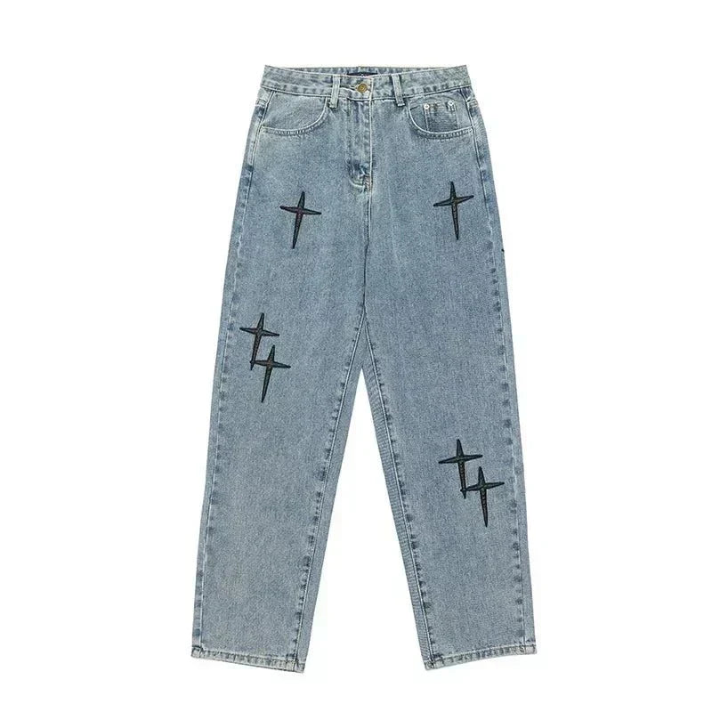 Wichuw Men's Printed Baggy Jeans - Wichuw