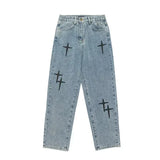 Wichuw Men's Printed Baggy Jeans - Wichuw